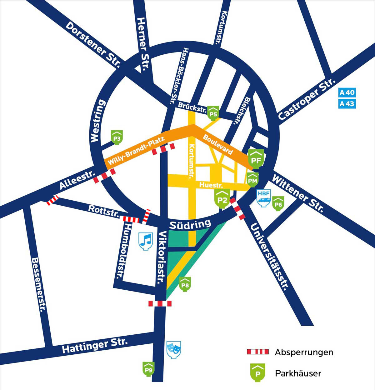 Lageplan Parken Bochum Total
